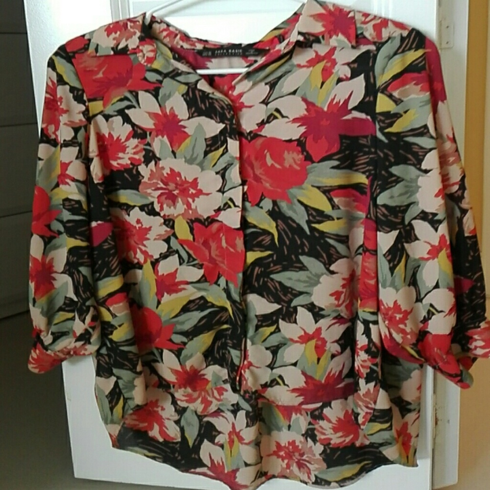 Tropical Top Floral print